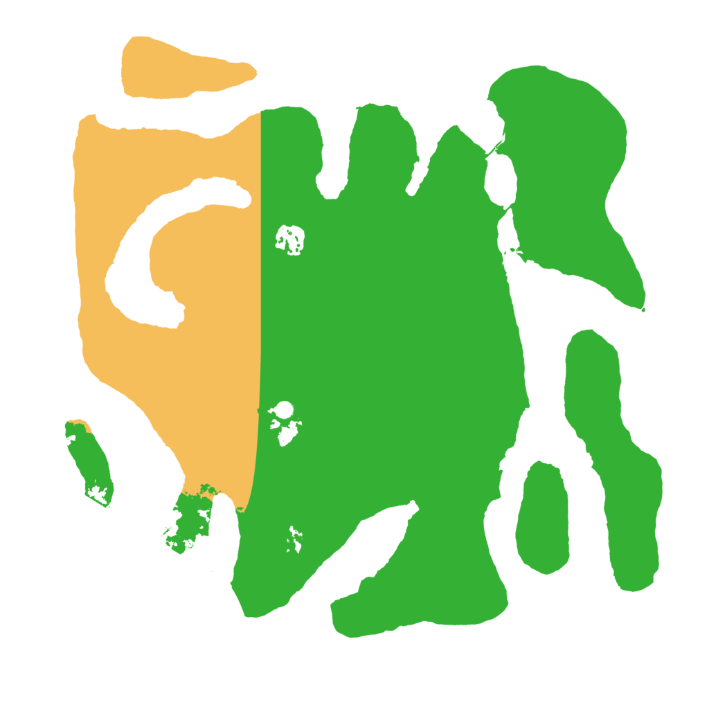 Biome Rust Map: Barren, Size: 3500, Seed: 16421