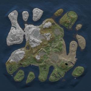 Thumbnail Rust Map: Procedural Map, Size: 3500, Seed: 1026072657, 19 Monuments