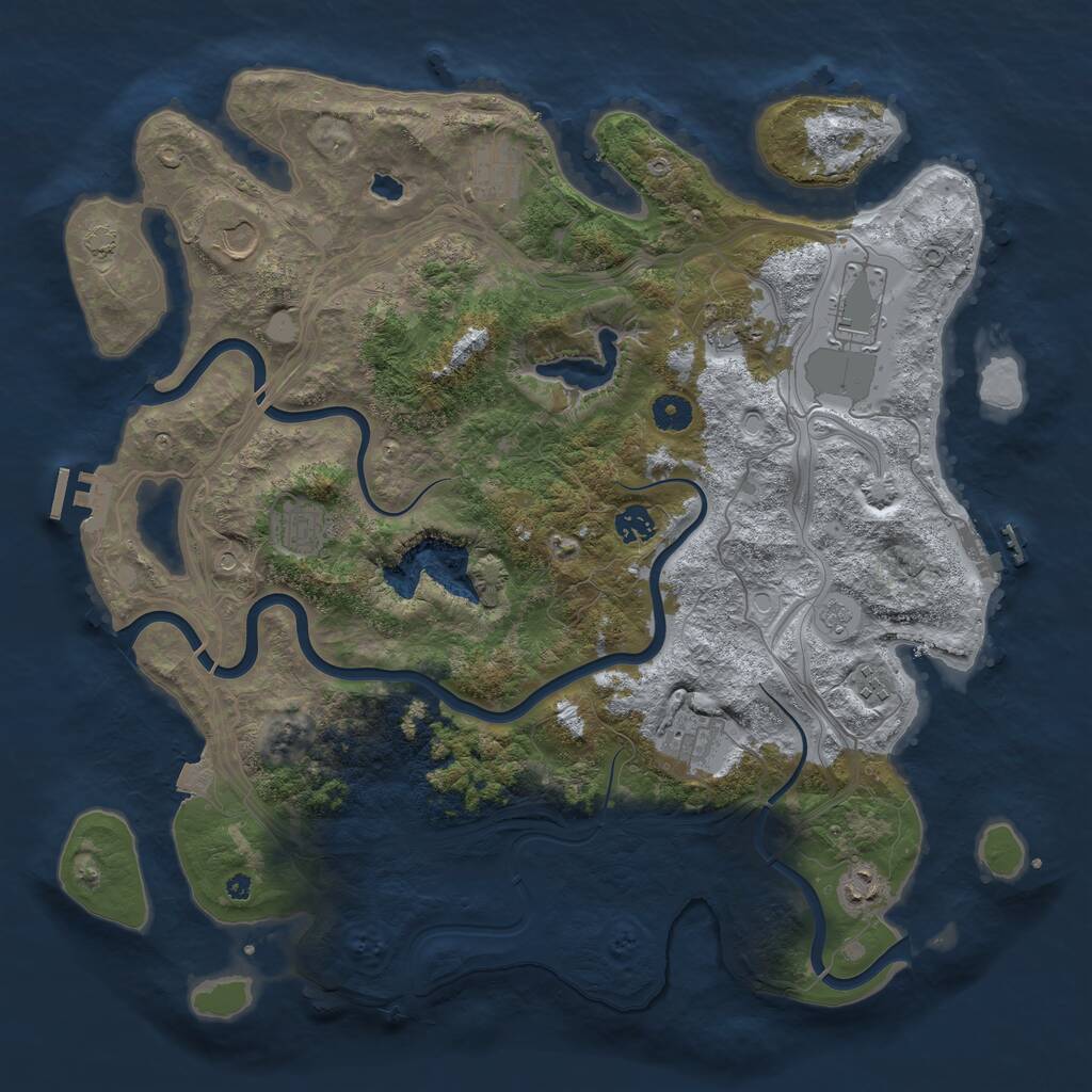 Rust Map: Procedural Map, Size: 4250, Seed: 274971642, 15 Monuments