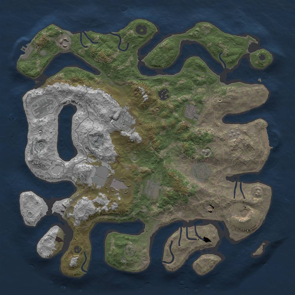 Rust Map: Procedural Map, Size: 4027, Seed: 1149, 21 Monuments