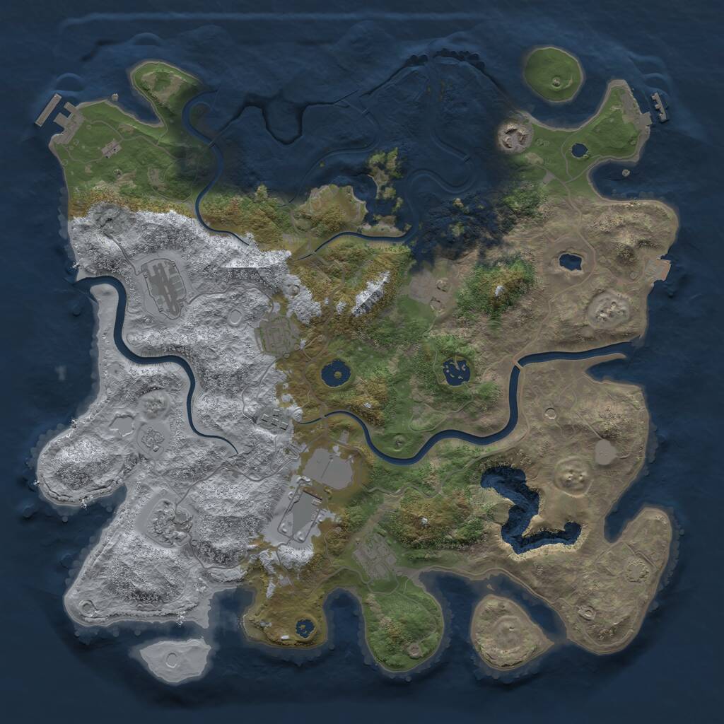 Rust Map: Procedural Map, Size: 4000, Seed: 787060379, 15 Monuments