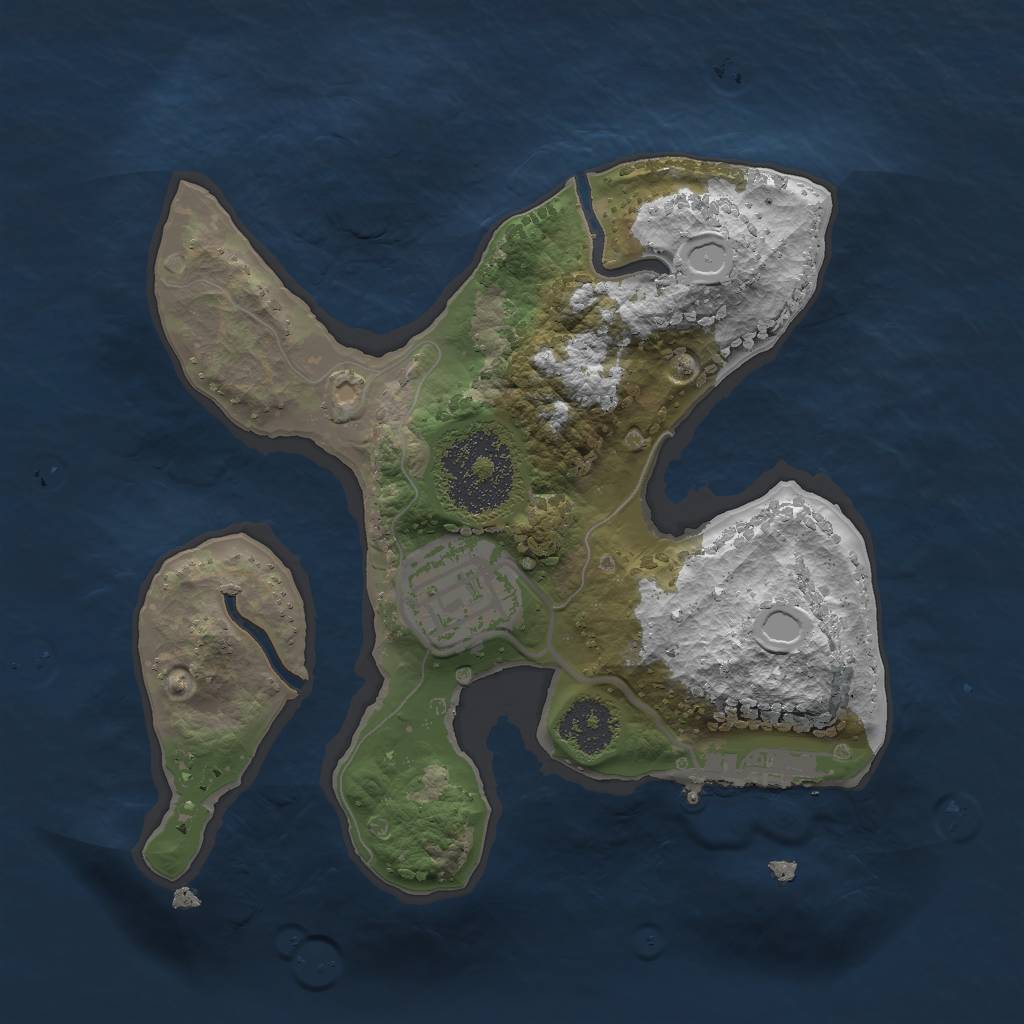 Rust Map: Procedural Map, Size: 2000, Seed: 212235324, 9 Monuments