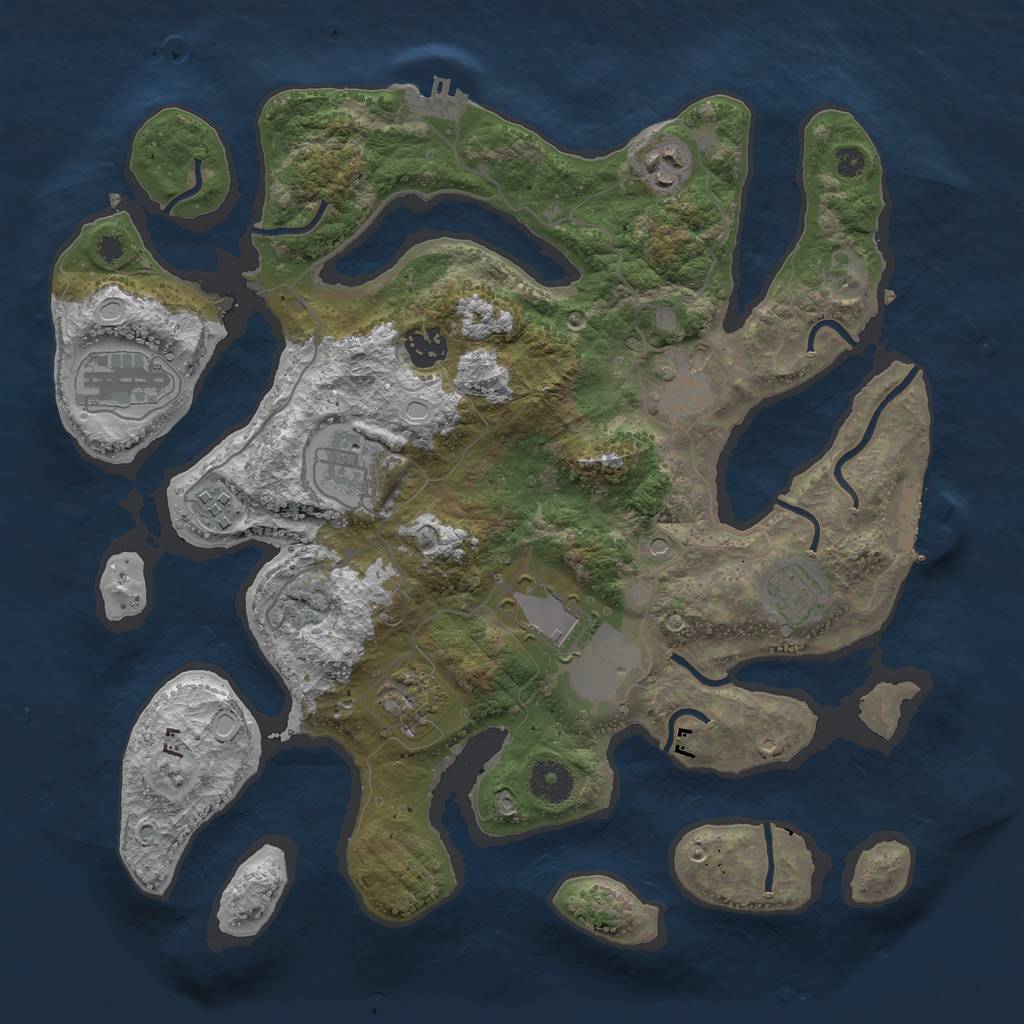 Rust Map: Procedural Map, Size: 3600, Seed: 31, 20 Monuments