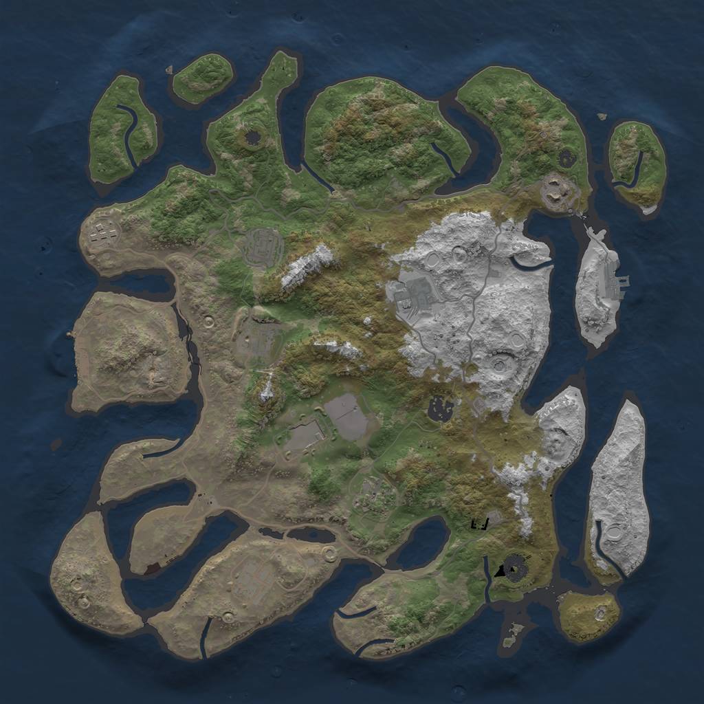 Rust Map: Procedural Map, Size: 4000, Seed: 20082021, 20 Monuments