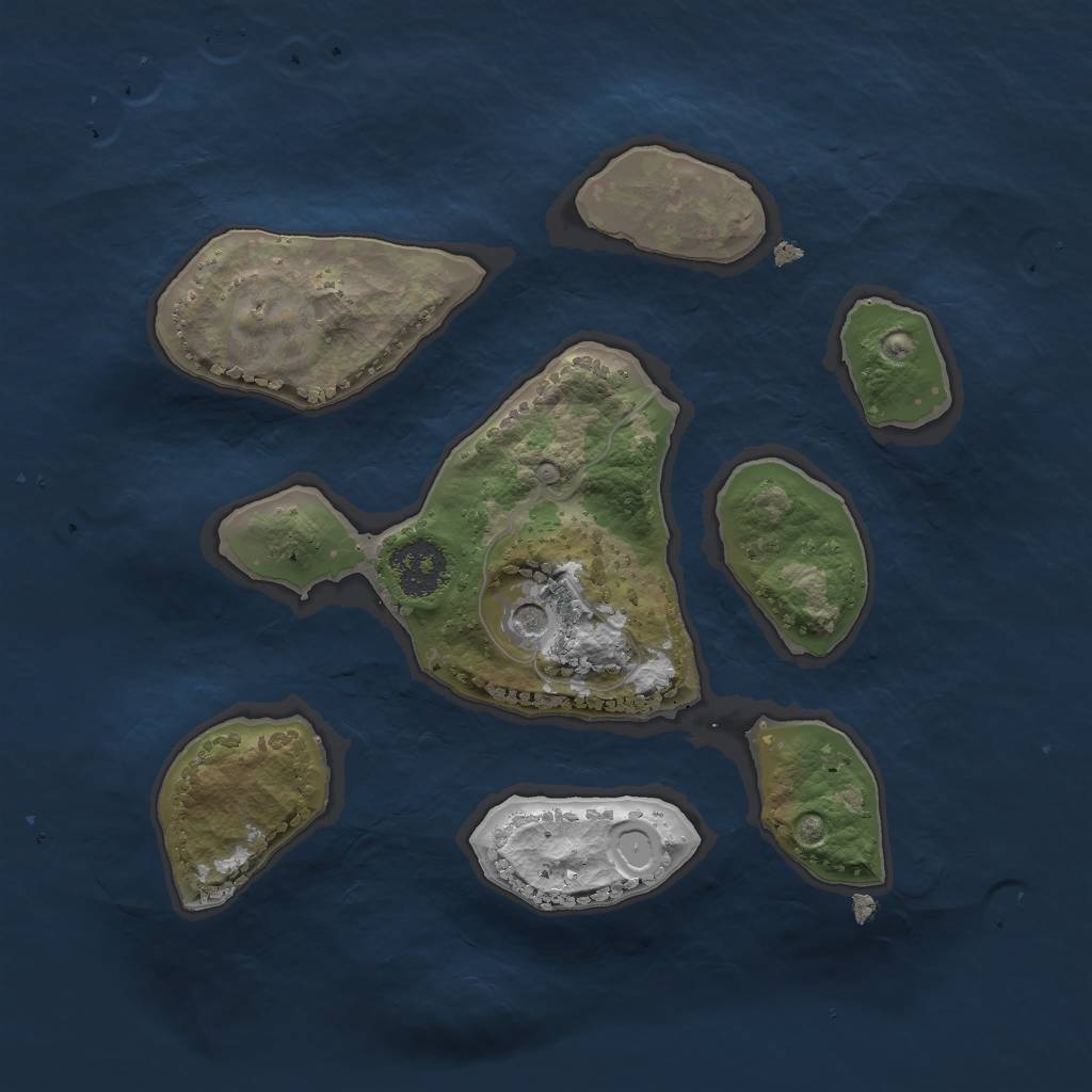 Rust Map: Procedural Map, Size: 2000, Seed: 2134, 8 Monuments