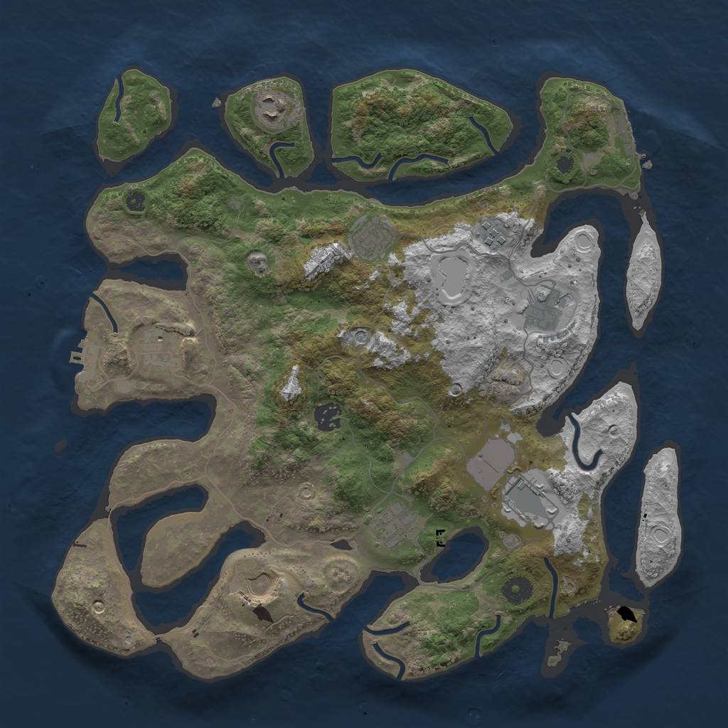 Rust Map: Procedural Map, Size: 3800, Seed: 20082021, 20 Monuments
