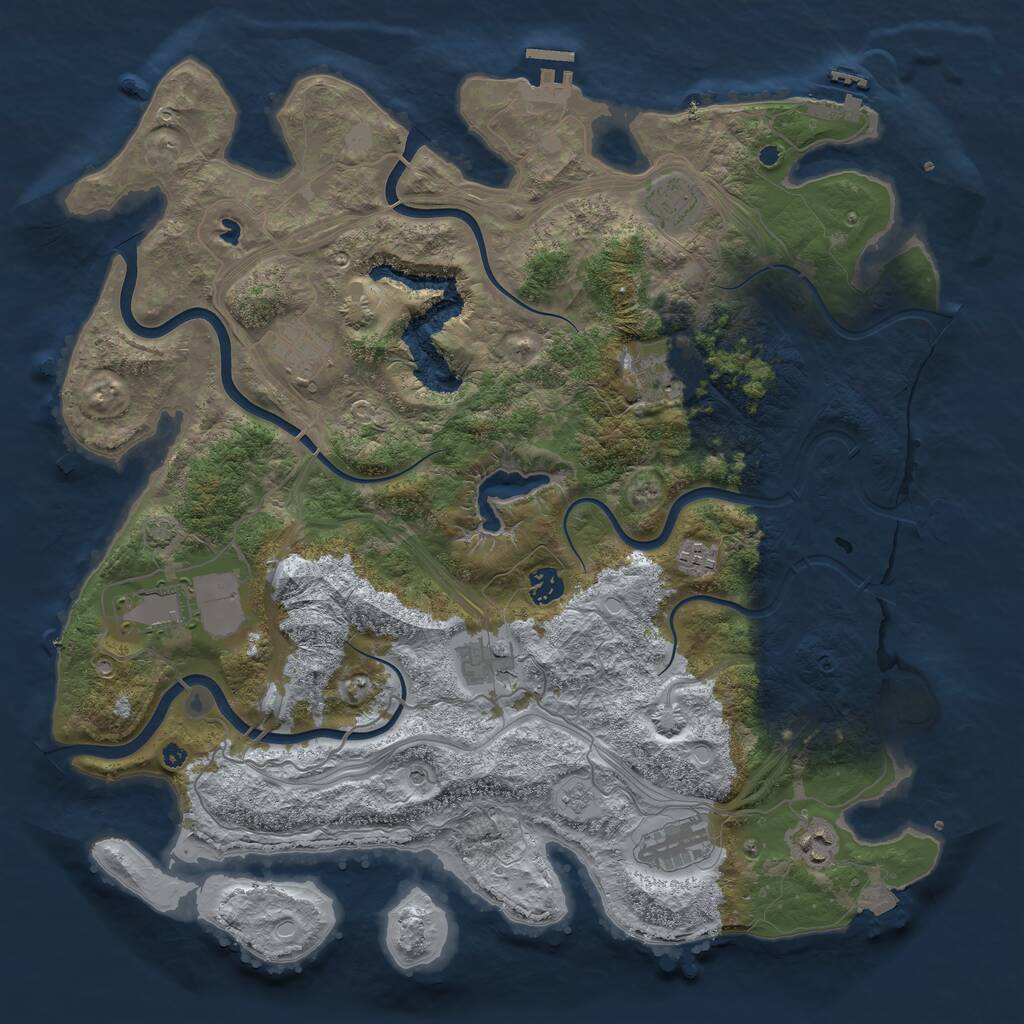 Rust Map: Procedural Map, Size: 4250, Seed: 328314, 15 Monuments