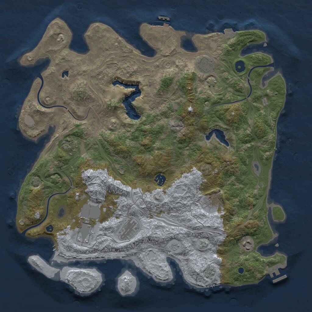 Rust Map: Procedural Map, Size: 4250, Seed: 328314, 14 Monuments