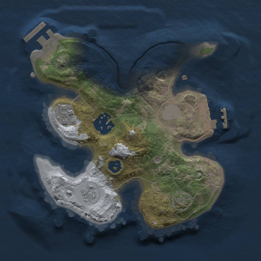 Rust Map: Procedural Map, Size: 2000, Seed: 1877375241, 7 Monuments