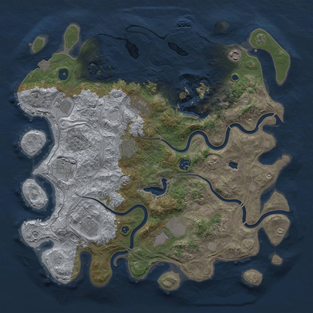 Rust Map: Procedural Map, Size: 4250, Seed: 330931, 15 Monuments