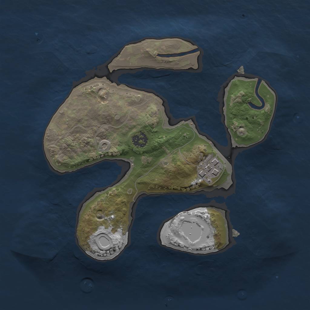 Rust Map: Procedural Map, Size: 2000, Seed: 564321, 8 Monuments