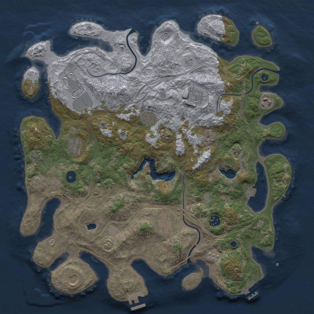 Rust Map: Procedural Map, Size: 4250, Seed: 307570, 15 Monuments