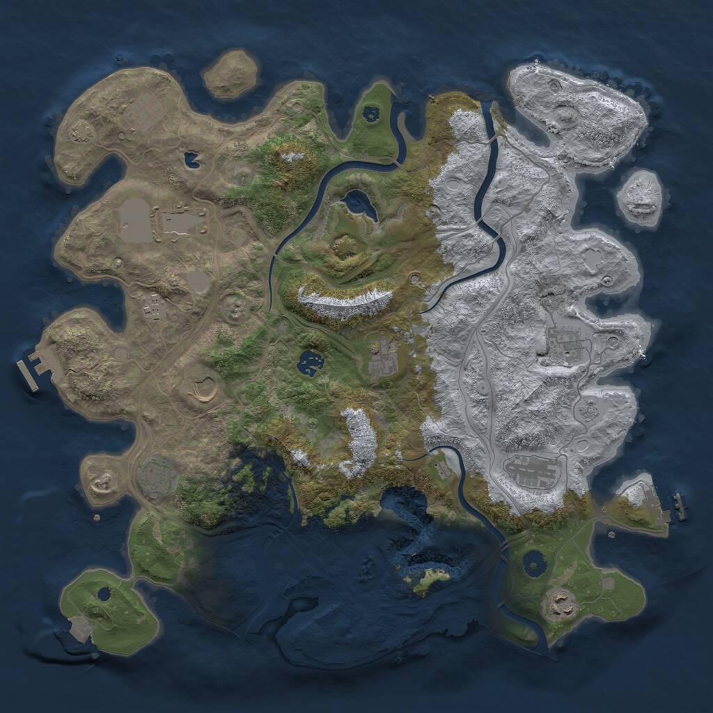 Rust Map: Procedural Map, Size: 4250, Seed: 138520, 16 Monuments