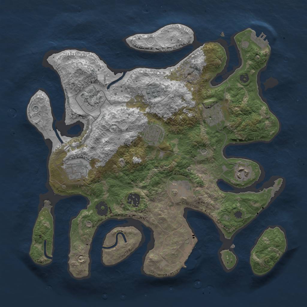 Rust Map: Procedural Map, Size: 3400, Seed: 116, 19 Monuments