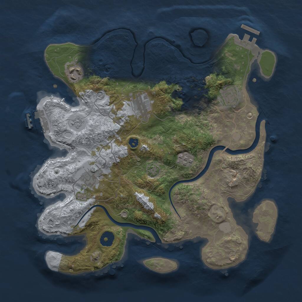 Rust Map: Procedural Map, Size: 3100, Seed: 1666469849, 11 Monuments