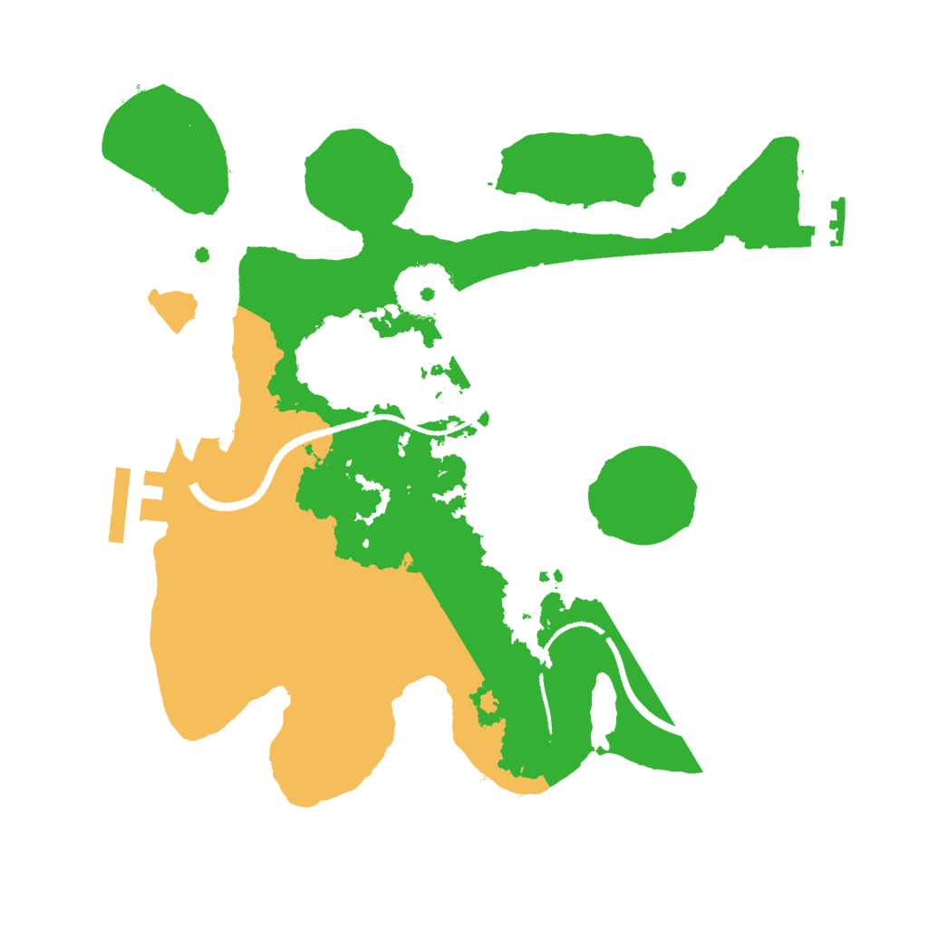 Biome Rust Map: Procedural Map, Size: 2500, Seed: 25777