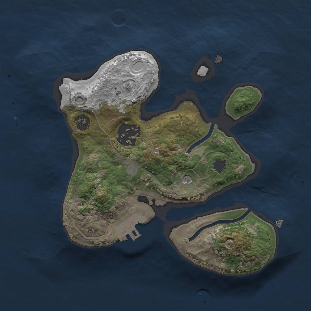 Rust Map: Procedural Map, Size: 2000, Seed: 2167555, 10 Monuments