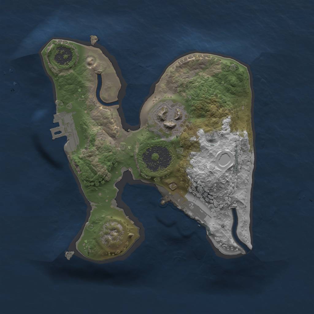 Rust Map: Procedural Map, Size: 1750, Seed: 20, 9 Monuments