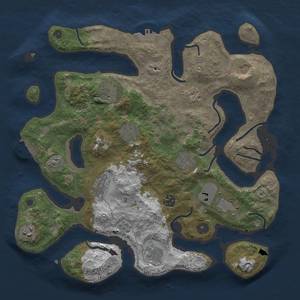 Thumbnail Rust Map: Procedural Map, Size: 3700, Seed: 764009790, 22 Monuments