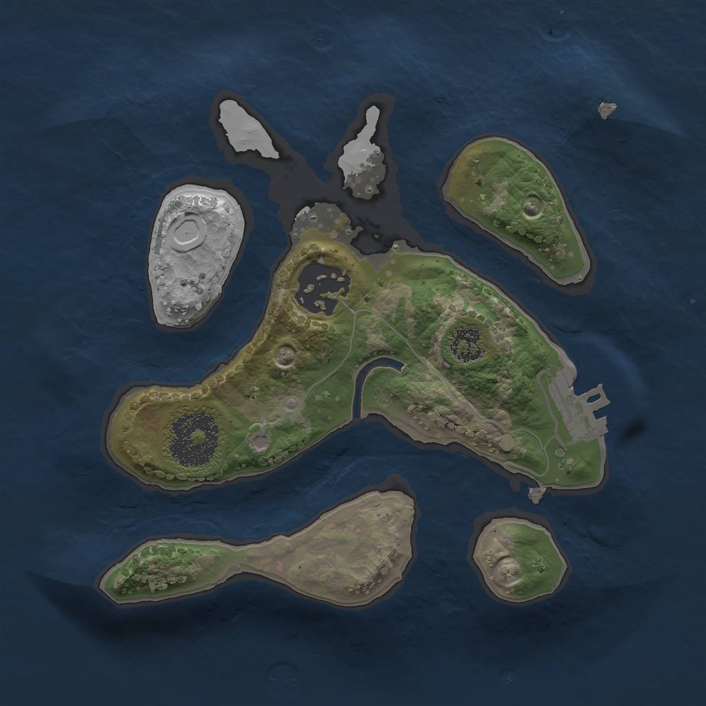 Rust Map: Procedural Map, Size: 2000, Seed: 14567445, 9 Monuments