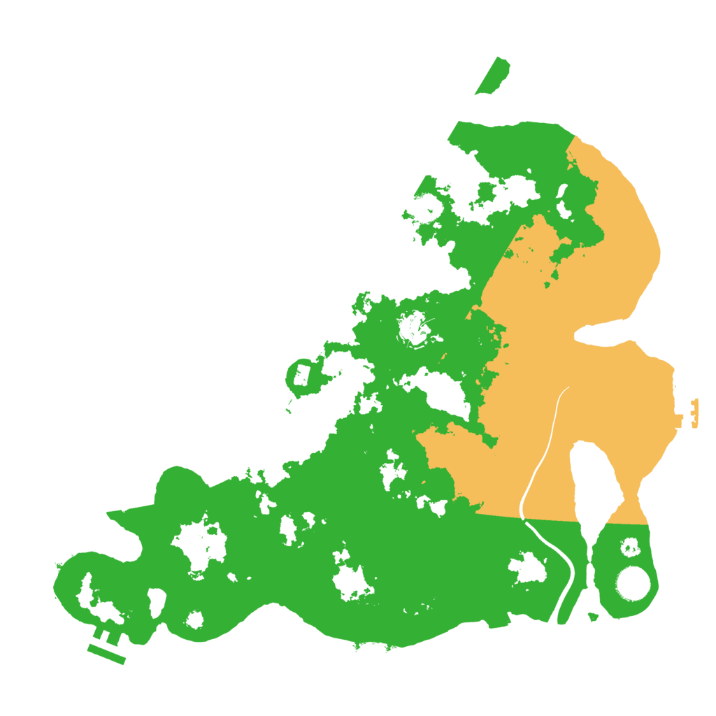 Biome Rust Map: Procedural Map, Size: 3700, Seed: 126285925