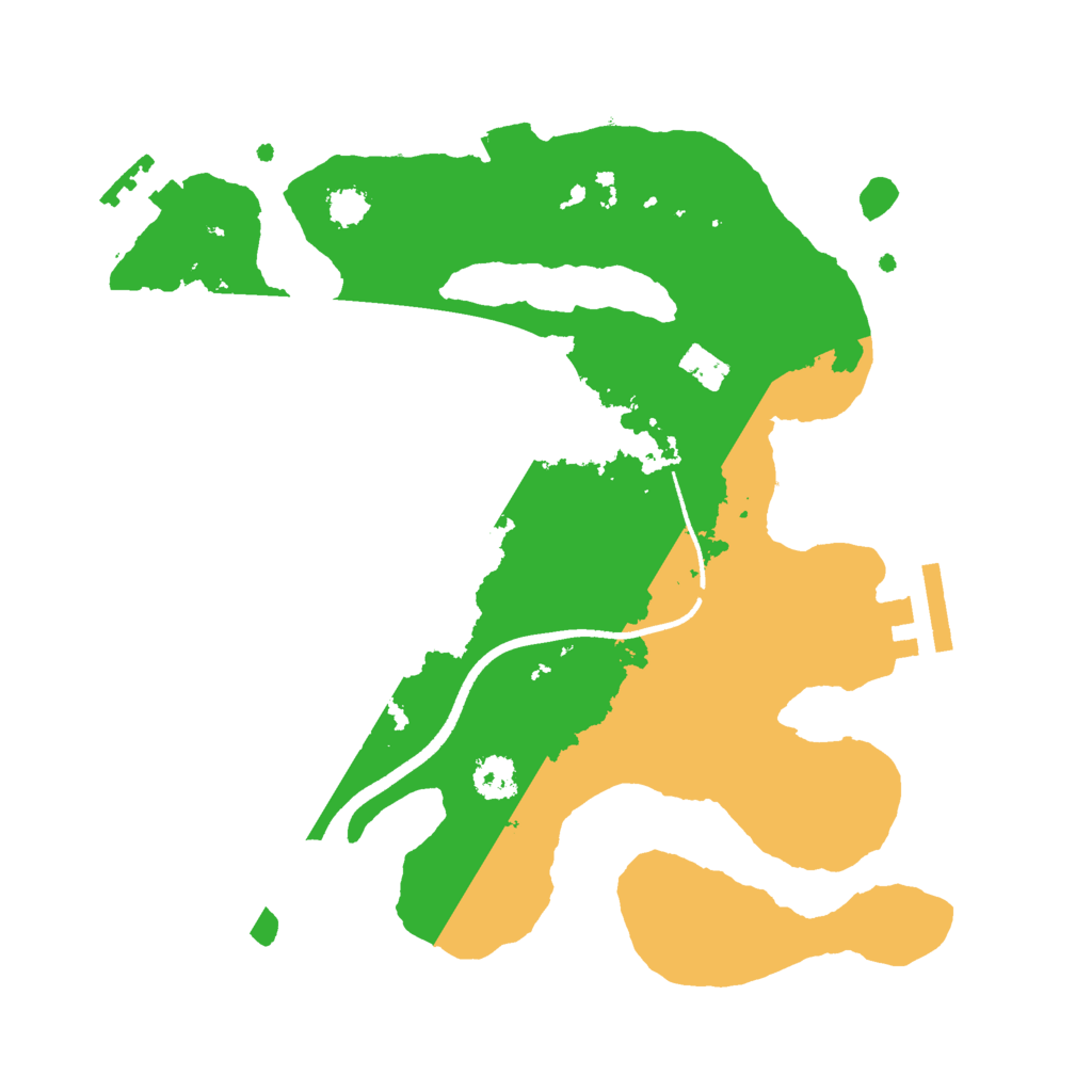 Biome Rust Map: Procedural Map, Size: 2500, Seed: 1974079774