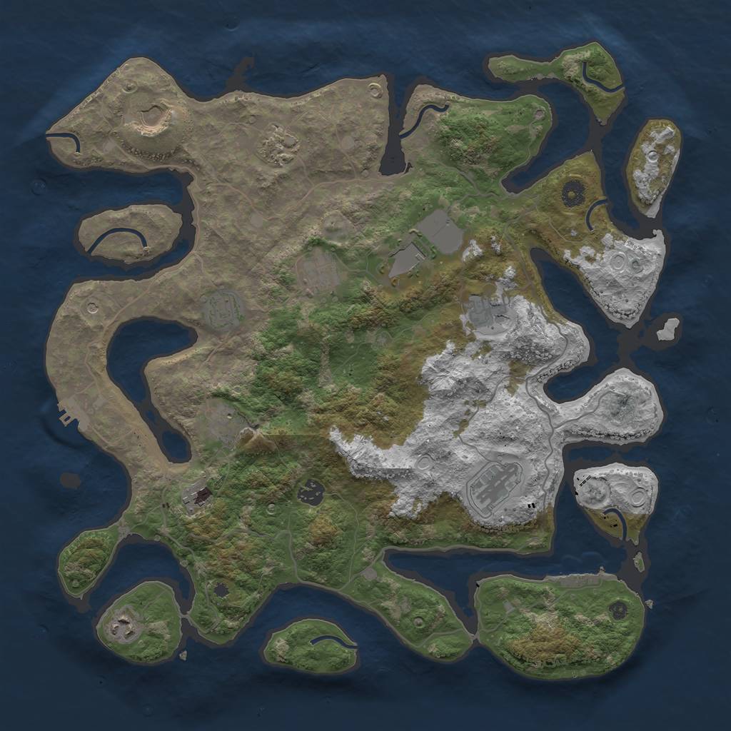 Rust Map: Procedural Map, Size: 4250, Seed: 1937, 22 Monuments