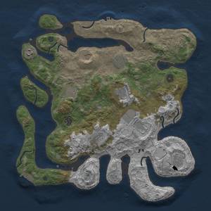 Thumbnail Rust Map: Procedural Map, Size: 4000, Seed: 453335, 22 Monuments