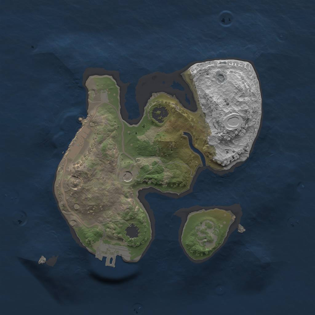 Rust Map: Procedural Map, Size: 2000, Seed: 456647, 10 Monuments