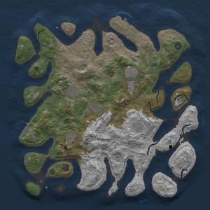 Thumbnail Rust Map: Procedural Map, Size: 4250, Seed: 9, 20 Monuments