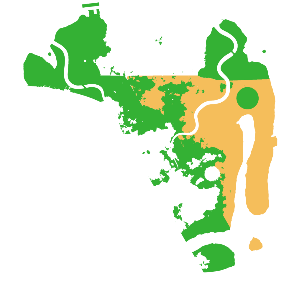Biome Rust Map: Procedural Map, Size: 3600, Seed: 6580945
