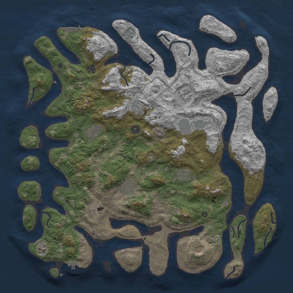 Rust Map: Procedural Map, Size: 4895, Seed: 1769383647, 22 Monuments