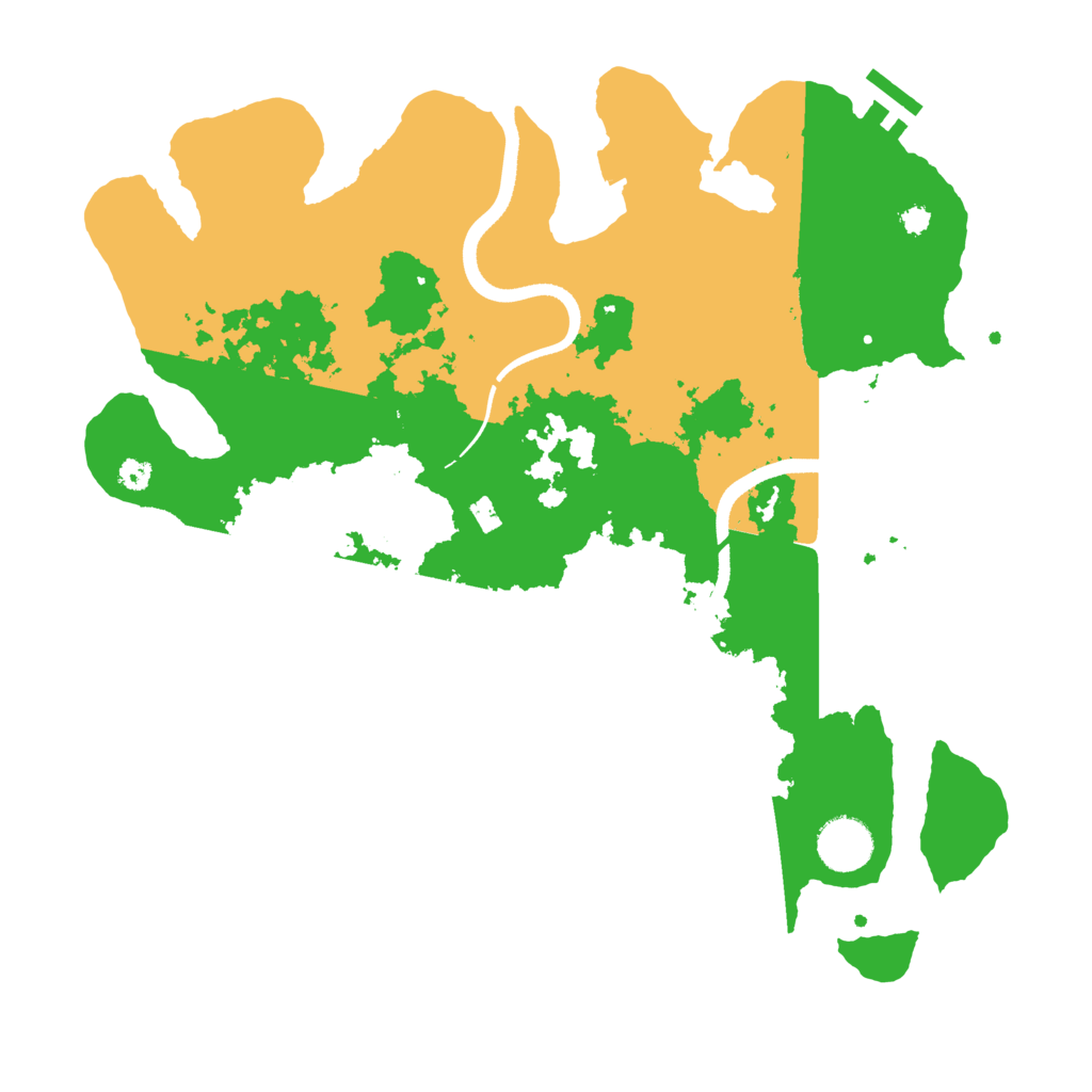 Biome Rust Map: Procedural Map, Size: 3500, Seed: 268583