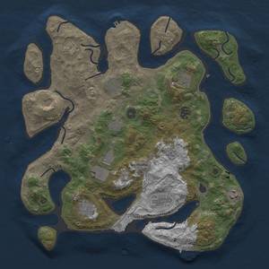 Thumbnail Rust Map: Procedural Map, Size: 4000, Seed: 82553952, 22 Monuments