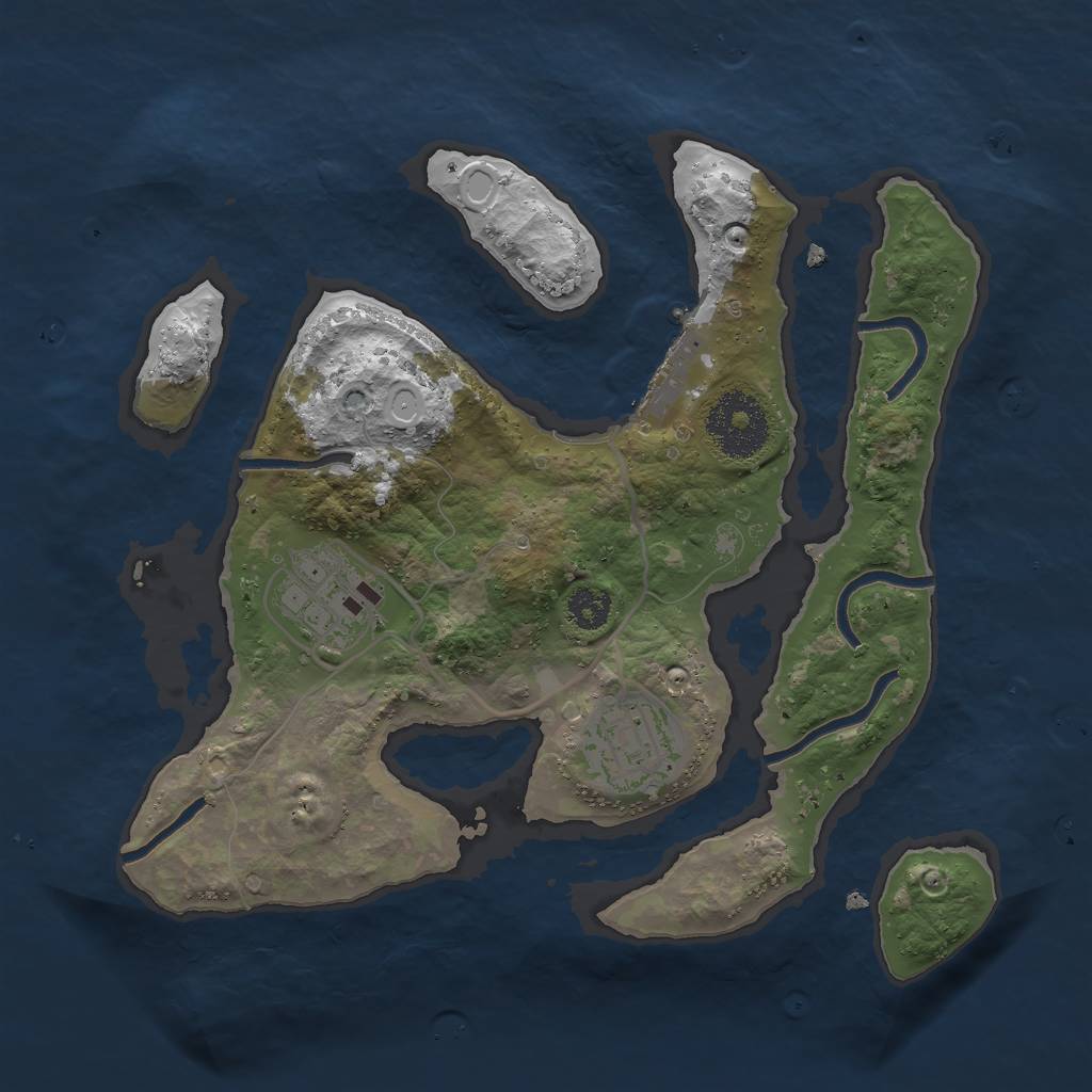 Rust Map: Procedural Map, Size: 2600, Seed: 10951, 11 Monuments