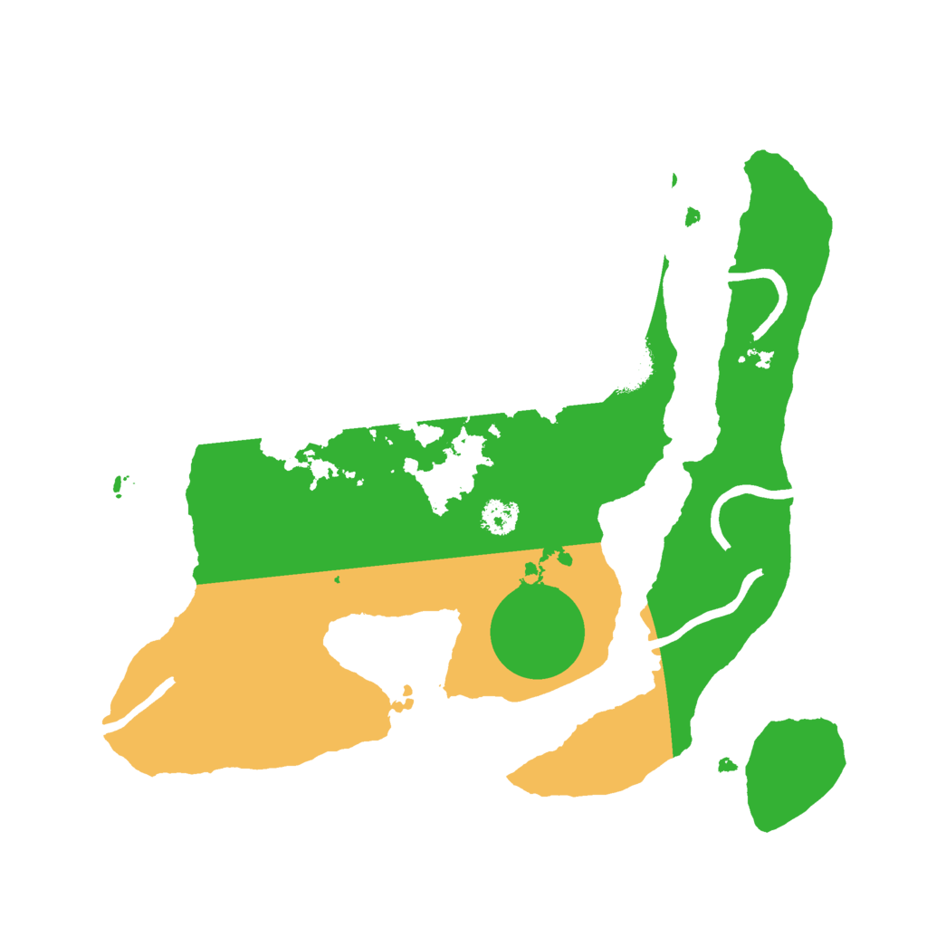 Biome Rust Map: Procedural Map, Size: 2600, Seed: 10951