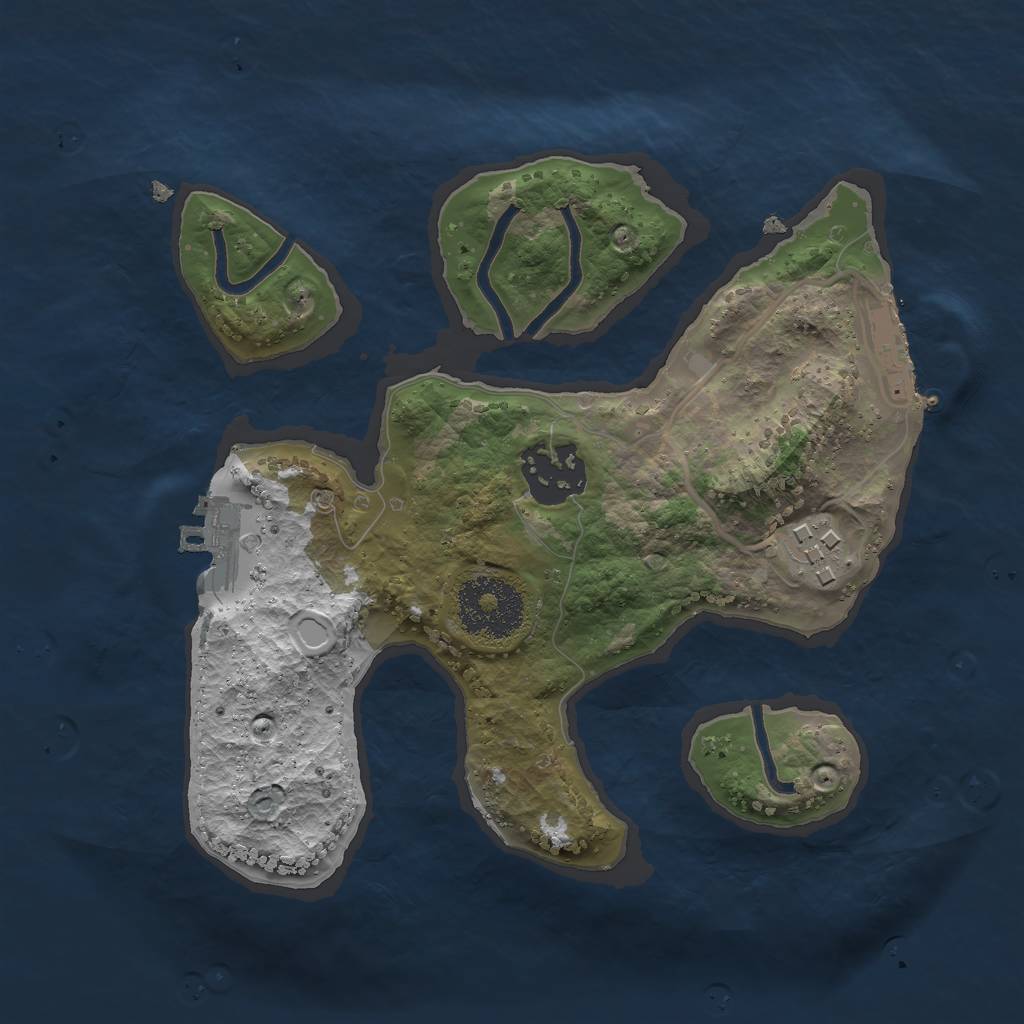 Rust Map: Procedural Map, Size: 2370, Seed: 460356767, 12 Monuments