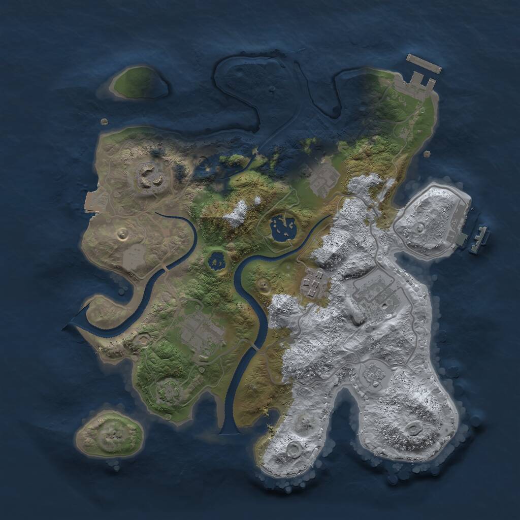 Rust Map: Procedural Map, Size: 2900, Seed: 32108, 12 Monuments