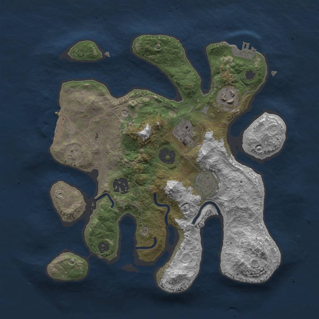 Rust Map: Procedural Map, Size: 2900, Seed: 32108, 15 Monuments