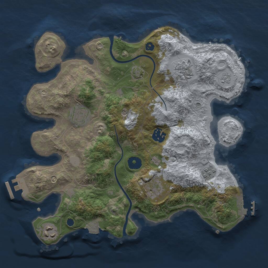 Rust Map: Procedural Map, Size: 3000, Seed: 1748500829, 12 Monuments