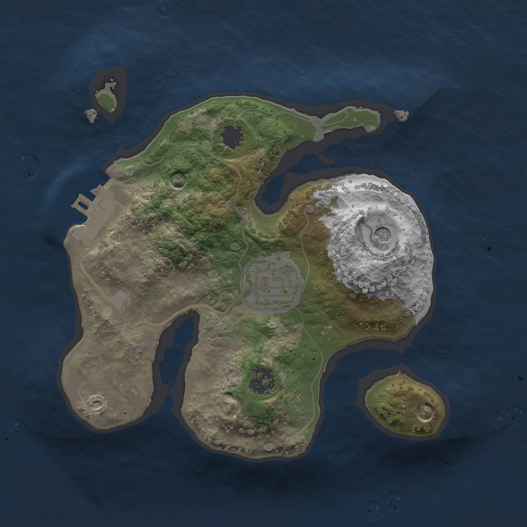 Rust Map: Procedural Map, Size: 2000, Seed: 1656801559, 10 Monuments