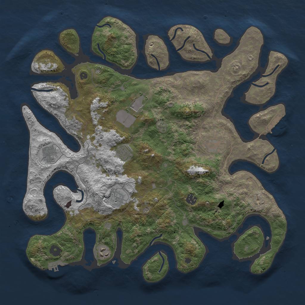 Rust Map: Procedural Map, Size: 4250, Seed: 24426, 19 Monuments
