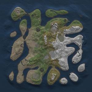 Thumbnail Rust Map: Procedural Map, Size: 3500, Seed: 232, 19 Monuments