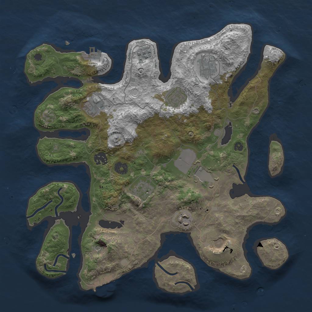 Rust Map: Procedural Map, Size: 3500, Seed: 99312008, 20 Monuments