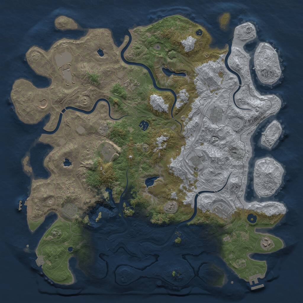 Rust Map: Procedural Map, Size: 4750, Seed: 2421783, 17 Monuments