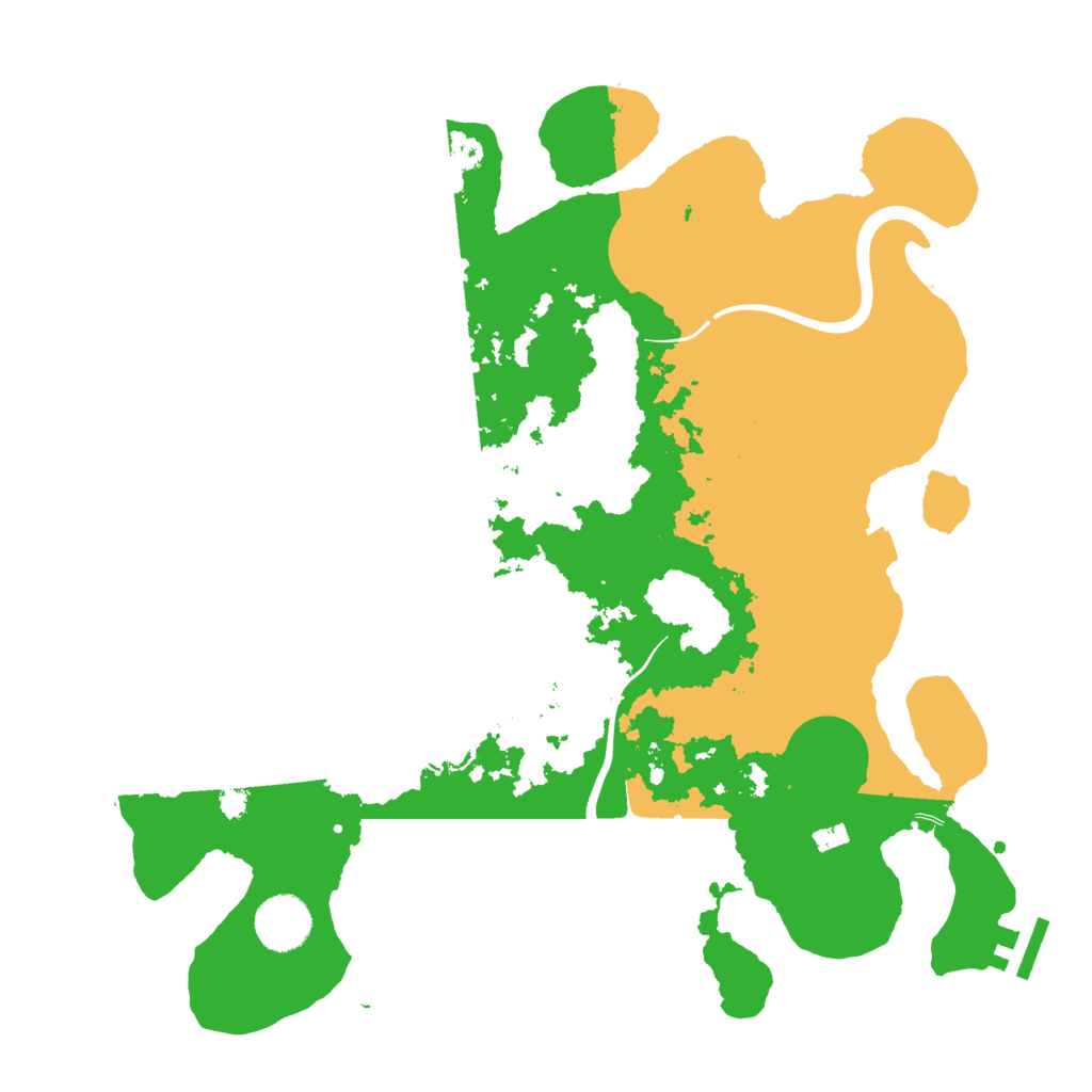 Biome Rust Map: Procedural Map, Size: 3500, Seed: 15722