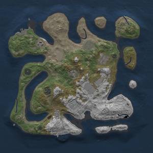 Thumbnail Rust Map: Procedural Map, Size: 3500, Seed: 233893573, 19 Monuments