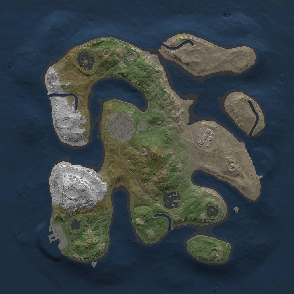 Rust Map: Procedural Map, Size: 2500, Seed: 1111112, 13 Monuments
