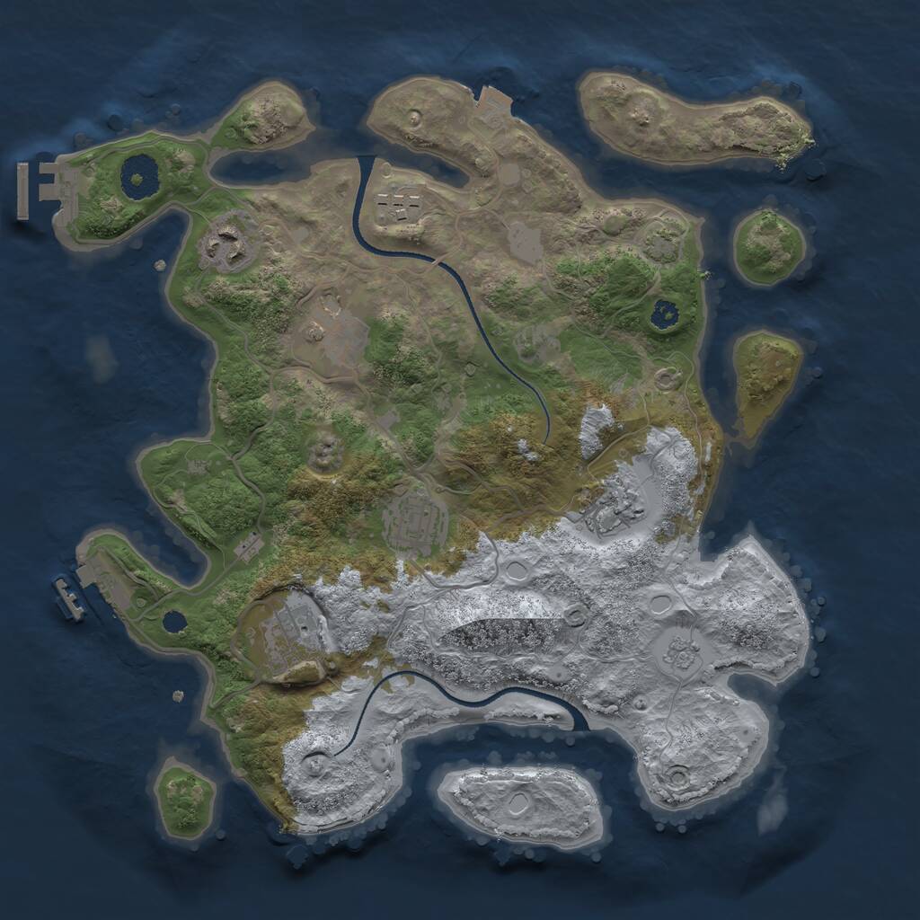 Rust Map: Procedural Map, Size: 3250, Seed: 311017, 11 Monuments