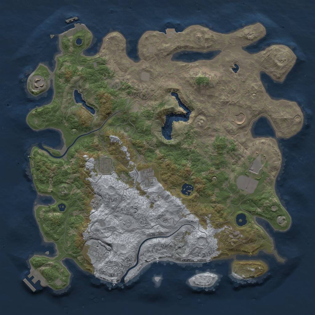 Rust Map: Procedural Map, Size: 4000, Seed: 26987, 15 Monuments